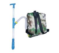 Jiuvaso Spargitore di Fertilizzante a Zaino Distributore Manuale di Concime per Orto Dispencer Portatile per Giardinaggio Attrezzo per Concime Granulare, PVC Blu
