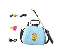 Jiuvaso Spruzzatore Elettrico con Asta Retrattile, Ricaricabile Tramite USB, Multiuso, con Tracolla, per Prato, Cortile, Agricoltura, Blu