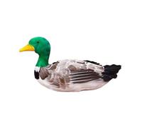 Jiuvaso Statua da Giardino con Modello di Simulazione di Anatra, Decorazione realistica per Micro Paesaggio, Ornamento di Piume Artificiali per Giardino, Grigio Verde