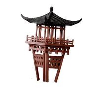 Jiuvaso Statua in miniatura del padiglione cinese, micro ambiente, pratico ornamento decorativo per micro paesaggio, per ufficio, giardino, L