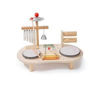 Jiuvaso Strumento a Percussione per Bambini Piattaforma Musicale Xilofono Piatti Campanelli Barre Sonore con Mazzuole Legno Gioco Sensoriale Adatto per Scuole Angoli Lettura Aree Gioco Domestiche