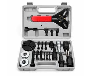 Jiuvaso Strumento Compressore Completo Frizione Compressore Kit Installazione E Rimozione Cuscinetti Adattatori Precisionali Anelli di Supporto Lega Custodia Rigida Adatto a Officine Garage Domestico