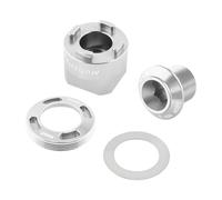Jiuvaso Strumento di rimozione e Installazione del Cappuccio della pedivella, Strumenti di smontaggio, estrattore per pedivelle per Bicicletta, Argento, 4 Pezzi