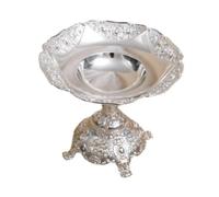 Jiuvaso Supporto Creativo per Fruttiera E Vassoio per Snack in Cucina, Argento