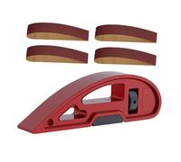 Jiuvaso Supporto per Nastro Abrasivo Levigatrice Manuale Blocco di Levigatura Portacarta Vetrata Utensile per Legno in Lega di Alluminio Robusta Adatto per Fa, con 4 Carte Abrasive