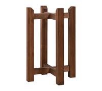 Jiuvaso Supporto per Piante, Supporto per vasi da Fiori, Diametro 20 cm, Stabile e Portatile, in Legno, per Bocce per Pesci, Uso Domestico, Doppio Strato Marrone