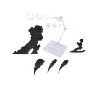 Jiuvaso Supporto Portatile E Stabile con Effetti Fumo per Action Figure E Modelli di Bambole da Esporre, Nero