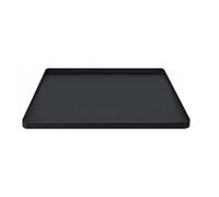 Jiuvaso Tappetino Impermeabile Lavanderia Silicone Resistente Accessorio Elettrodomestico Protezione Superficie Vassoio Multiuso Adatto per Lavanderia, Nero, 60-60-1.7cm