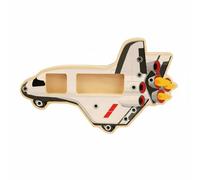 Jiuvaso Tavola Bambini Gioco Apprendimento Scheda Manuale Assemblaggio Shuttle Spaziale in Legno con Fastener Diversi per Esercitare Coordinazione Mano-Occhio
