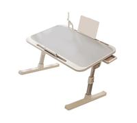 Jiuvaso Tavolo Pieghevole Laptop Piano Laptop Scrivania Regolabile Vassoio da Letto Portatile Compatto in Pannello Densità Adatto per Sala da tè Soggiorno Bal, Gray Style a