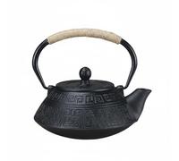 Jiuvaso Teiera in Ghisa Giapponese Teiera Bollitore con Design Tradizionale E Servizio Rilassato Adatta per Pomeriggio in Casa Ospiti Piccole Riunioni Atmosfera, Array, Nero