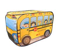 Jiuvaso Tenda da Gioco per Bambini con Montaggio Senza Attrezzi, Struttura Leggera E Pieghevole, Materiale in Poliestere, Perfetta per Il Gioco di Fantasia E, Scuolabus