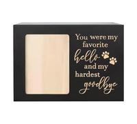 Jiuvaso Urna commemorativa in legno per animali domestici con cornice per foto, regalo di condoglianze per la perdita di animali domestici, eleganti forniture, 18cmx12cmx12cm