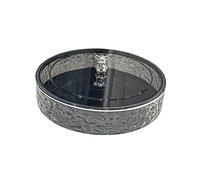 Jiuvaso Vassoio di servizio diviso con coperchio e scomparto, vassoio per verdure e dolci, Grigio Chiaro