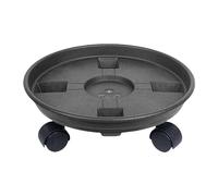 Jiuvaso Vassoio Mobile per Piante con Ruote Piatto Portavaso Rotante Sottovaso Resistente in Pp E Resina Funzione Drenante Adatto a Interno Esterno Patio, 40 cm