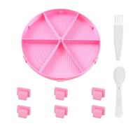 Jiuvaso Vassoio per l'arte dei diamanti, vassoio per l'ordinamento delle perline, facile da usare, versatile organizzatore di accessori artistici per, Rosa