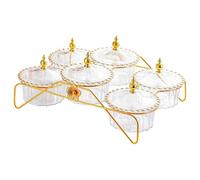 Jiuvaso Vassoio per snack, con coperchio, organizer, decorazione per la casa, vassoio multiuso per alimenti, decorativo per, Chiaro