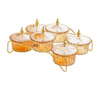 Jiuvaso Vassoio per snack, con coperchio, organizer, decorazione per la casa, vassoio multiuso per alimenti, decorativo per, Ambra