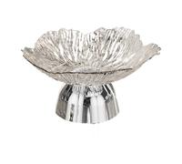Jiuvaso Vassoio portafrutta con piedistallo, piatto portafrutta di lusso, multiuso, per alimenti e snack, per cucina, piano di lavoro, soggiorno, Bianco