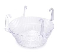Jiuvaso Vassoio Sospeso Pianta Vassoio da Appendere Plastica Sottovaso Giardino Piattaforma Sospesa Trasparente con Capacità di Raccolta Acqua Adatto per Studio Salotto Spazi Pubblici, 10 pollici