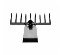 Jiuvaso Weeding Hoe Zappa Rastrello Attrezzo Versatile Doppia Testa Strumento Manuale Robusto Acciaio Manganese per Dissodare Coltivare Terreno Adatto per Giardinieri Aiuole Terrazzo , 9 Denti