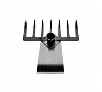 Jiuvaso Weeding Hoe Zappa Rastrello Attrezzo Versatile Doppia Testa Strumento Manuale Robusto Acciaio Manganese per Dissodare Coltivare Terreno Adatto per Giardinieri Aiuole Terrazzo , 7 Denti