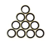 jiuxinyun 2/10 pezzi Rondella di tenuta M6 M8 M10 M12 M14 M16 M18 M20~M60 Rondella legata Metallo Gomma Tappo di scarico olio Guarnizione Anello di tenuta Assortimento Set(M18 (10pcs))