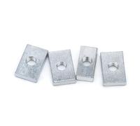 jiuxinyun 2-5 pz Dado Quadrato M6 M8 Dadi Rettangolari Sottili Dadi del Blocco Cursore Zincato Acciaio al Carbonio Profilo in Alluminio Accessorio(M6x14x18x4mm(5Pcs))