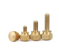 jiuxinyun 2-5PCS M3 M4 M5 M6 Stringere a Mano Viti zigrinate in Ottone Rame Twist Zigrinato Bulloni Telaio del Computer Bullone Vite a Testa zigrinata(12mm,M4 5pcs)