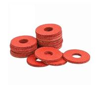 jiuxinyun 20-100 M2 M2.5 M3 M4 M5 M6 M8 M10 M12 M16 Rosso Acciaio Carta Fibra Isolante Rondella Piatta Isolamento Pianura Guarnizione Anello Mesone Distanziatore(100pcs M4x8x1mm)