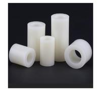 jiuxinyun 20 pz Diametro Interno 3 4 5 6 8mm Nero Bianco Nylon Plastica Non Filettato Distanziatore Hollow Distanziatore Rondella M3 M4 M5 M6 M8 Vite Bullone(White,M3ID3.1MM OD7MM_L 3MM)