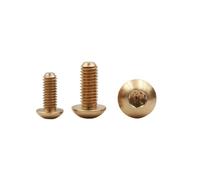 jiuxinyun 5-10 pz M2 M2.5 M3 M4 M5 * L Ottone Esagono Incassato Vite a Testa Bottone Chiave Rotonda Viti a Testa Non Bulloni di Rame(16mm,M3 10pcs)