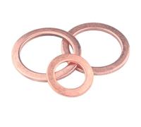 jiuxinyun 5-50 pz Rondella di Rame for la Coppa Dell'olio Tappo M5 M6 M8 M10 M12 M14 M16 M18 M20 M22 M24 M27 M30-M60 di Tenuta Rondella Solida Guarnizione di Tenuta Piatta Anello(M22x28x1.5mm 10pcs)