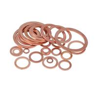 jiuxinyun 5-50 pz Rondella di Rame for la Coppa Dell'olio Tappo M5 M6 M8 M10 M12 M14 M16 M18 M20 M22 M24 M27 M30-M60 di Tenuta Rondella Solida Guarnizione di Tenuta Piatta Anello(M18x24x1.5mm 20pcs)