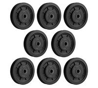 jiuzcare Carrucola Puleggia Palestra 90mm Universale Cuscinetto La Plastica Cavo per Sollevamento Sistema Pulegge Porta del Garage Nylon Silenzioso Rotazione 360 Gradi Attrezzi da Palestra [8 Pezzi]