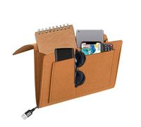 jiuzcare jiucare Organizer Letto Tasca Portaoggetti Organizer Divano Porta Telecomando Da Divano Tasca Portaoggetti Letto Portatelecomando Da Divano Bedside Storage Sacchetto Di Stoccaggio, Marrone