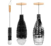 jiuzcare Spazzola Bottiglia Set Pulisci Borraccia Spazzola Di Pulizia Bottiglia Spazzola Manico Lungo Spazzole Per Pulire Spazzolino Per Bottiglie Pulisci Scovolino Borraccia Di Bottiglia, 3PCS