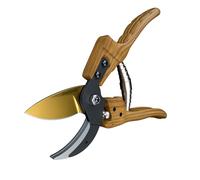 JiveSnip Gardening Scissors Cesoie da giardino Premium in titanio dal design ergonomico, ideali per tagliare il giardino e tagliare le piante(Manico in legno)