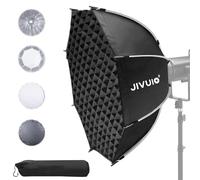 Jivuio Softbox ottagonale da 60 cm, Softbox Bowens a sgancio rapido con griglia a nido d'ape e diffusori, modificatore di luce parabolica profonda portatile per Godox Aputure Amaran COB Video Light