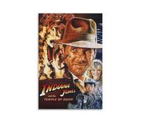 JIWEUQWENN Poster artistico da parete vintage su tela con Indiana Jones e il tempio della fata del 1984, poster estetico, decorazione artistica da parete per soggiorno e camera da letto, 20 x 30 cm
