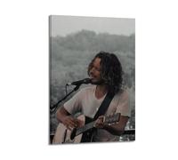 JIWEUQWENN Poster di Chris Cornell, stampa artistica da parete su tela, stile vintage, poster estetico con musica e film, decorazione per soggiorno, camera da letto, 20 x 30 cm, con cornice