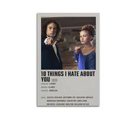 JIWEUQWENN Poster su tela con scritta in inglese "10 Things I Hate About You", stampa artistica da parete con musica e film, decorazione per soggiorno e camera da letto, 30 x 45 cm, senza cornice