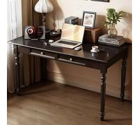 JixCJHj Scrivania per Computer, Postazione Lavoro, Scrivanias da Ufficio,Tavolo PC da Casa， con cassetti, Facile Montaggio,Stabile,Semplice，perStudio And Soggiorno(Black,100 * 60cm(39 * 24in))