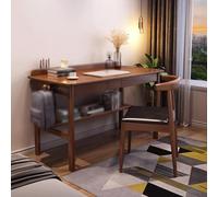 JixCJHj Scrivania per Computer, Scrittoio, Tavolo da Lavoro，con libreria， con 2 cassetti,Montaggio Semplice,，con ripiano，con Gancio ，per Ufficio, Studio, Camera da Letto(Walnut,100 * 60cm(39 * 24in))