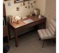 JixCJHj Scrivania Piccola, Scrivania per Computer, Scrivanie da Ufficio, con cassetti, Facile Montaggio,con Presa di Corrente, per Soggiorno, Ufficios a Casa(Walnut,140cm/55in)