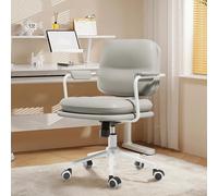 JixCJHj Sedia da Ufficio, Ergonomica Poltrone Ufficio Schienale,Regolabile in Altezza, Funzione di Inclinazione Libera,con Supporto Lombare, Con Braccioli,per Scrivania, Casa(Gray2)