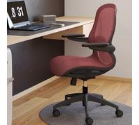 JixCJHj Sedia da Ufficio Ergonomica，Sedia da Scrivania con Sedile Allargato，con Supporto Lombare, Funzione Oscillante,con braccioli ribaltabili，per studio, camera da letto(Red)