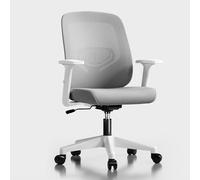 JixCJHj Sedia ergonomica da ufficio, sedias da scrivania， con Supporto Lombare, Funzione Oscillante，Girevole, con bracciolo ，per studio, camera da letto(Gray)