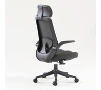 JixCJHj Sedia Ergonomica per Ufficio a Casa, Sedias da Scrivania Schienale Alto in Rete, Girevole,con Supporto Lombare, Funzione Oscillante,braccioli regolabili,ideale per ufficio e casa(Black)