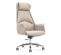 JixCJHj Sedia Ufficio Ergonomica, Poltrona Ufficio Direzionale in Pelle ，Sedias Gaming,con Supporto Lombare, Altezza Regolabile, da Scrivania in Studio e Ufficio(Off-White)